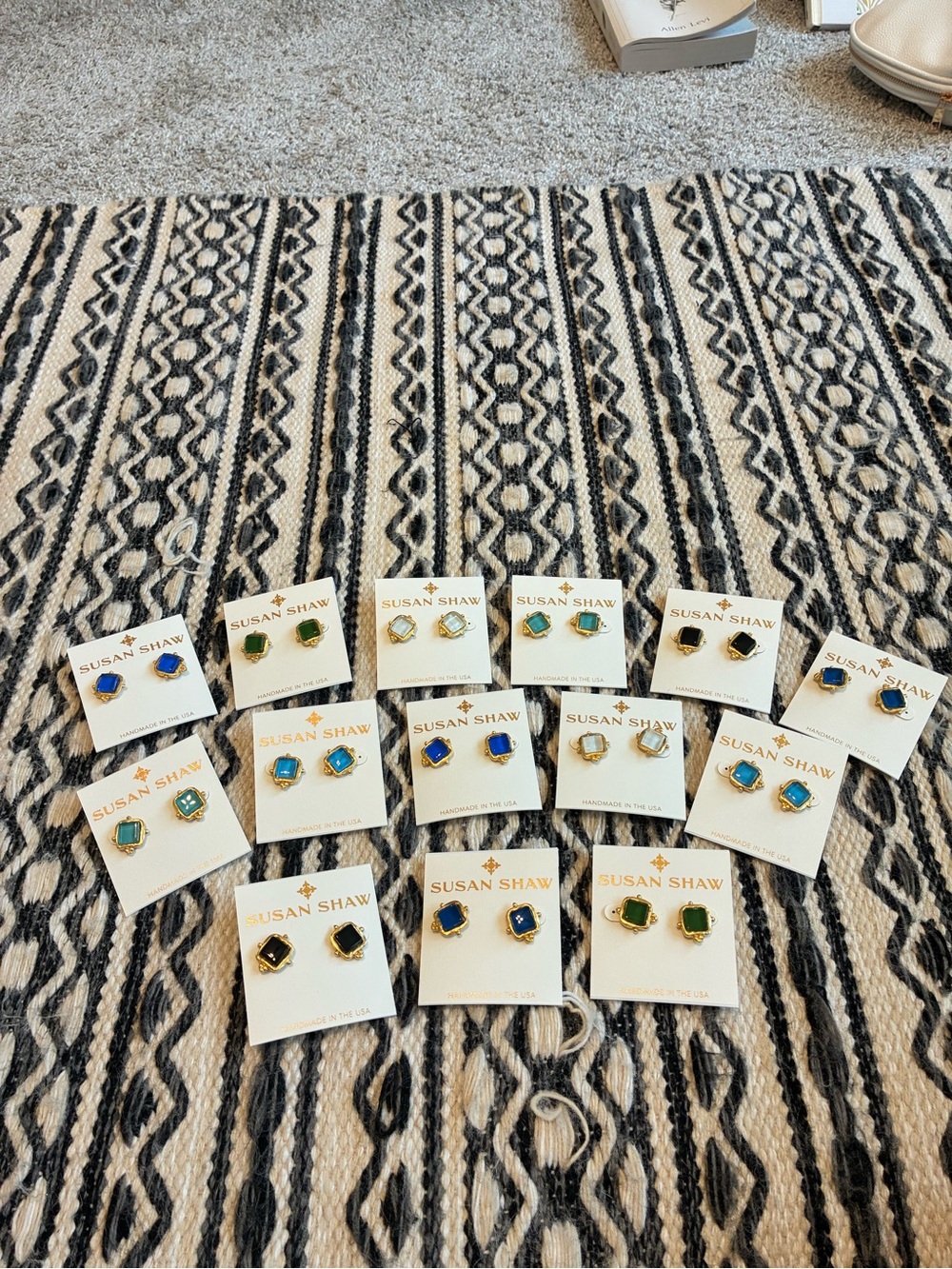 Susan Shaw Charlotte Stud Earrings!! Choose your color - Picture 8 of 8